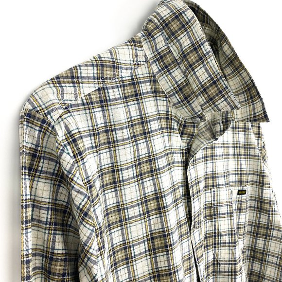 VOLCOM Workwear Fit for Comfort Plaid Long Sleeve Button Up Shirt Size L - Picture 3 of 16